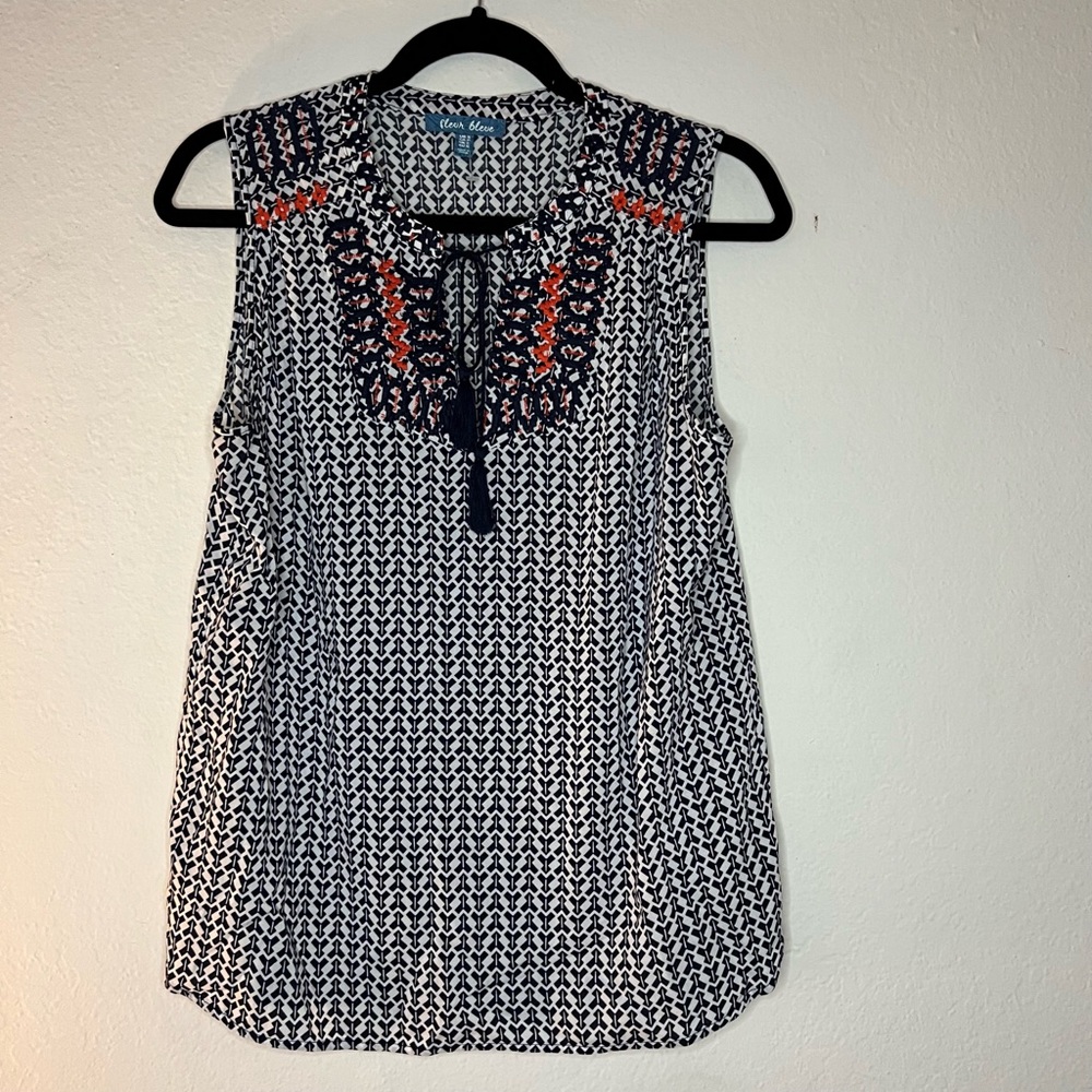 Fleur Bleue Tassel Top